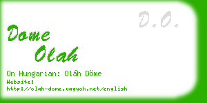dome olah business card